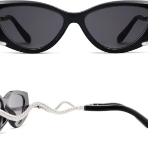 Appassal Retro Y2K Snake Sunglasses for Women Chic Cat Eye 90s Sunnies Narrow Trendy Sun Glasses AP3667