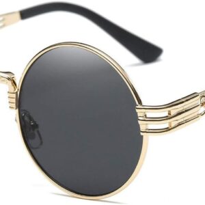 Dollger Steampunk Round Sunglasses Metal Frame Circle Shades