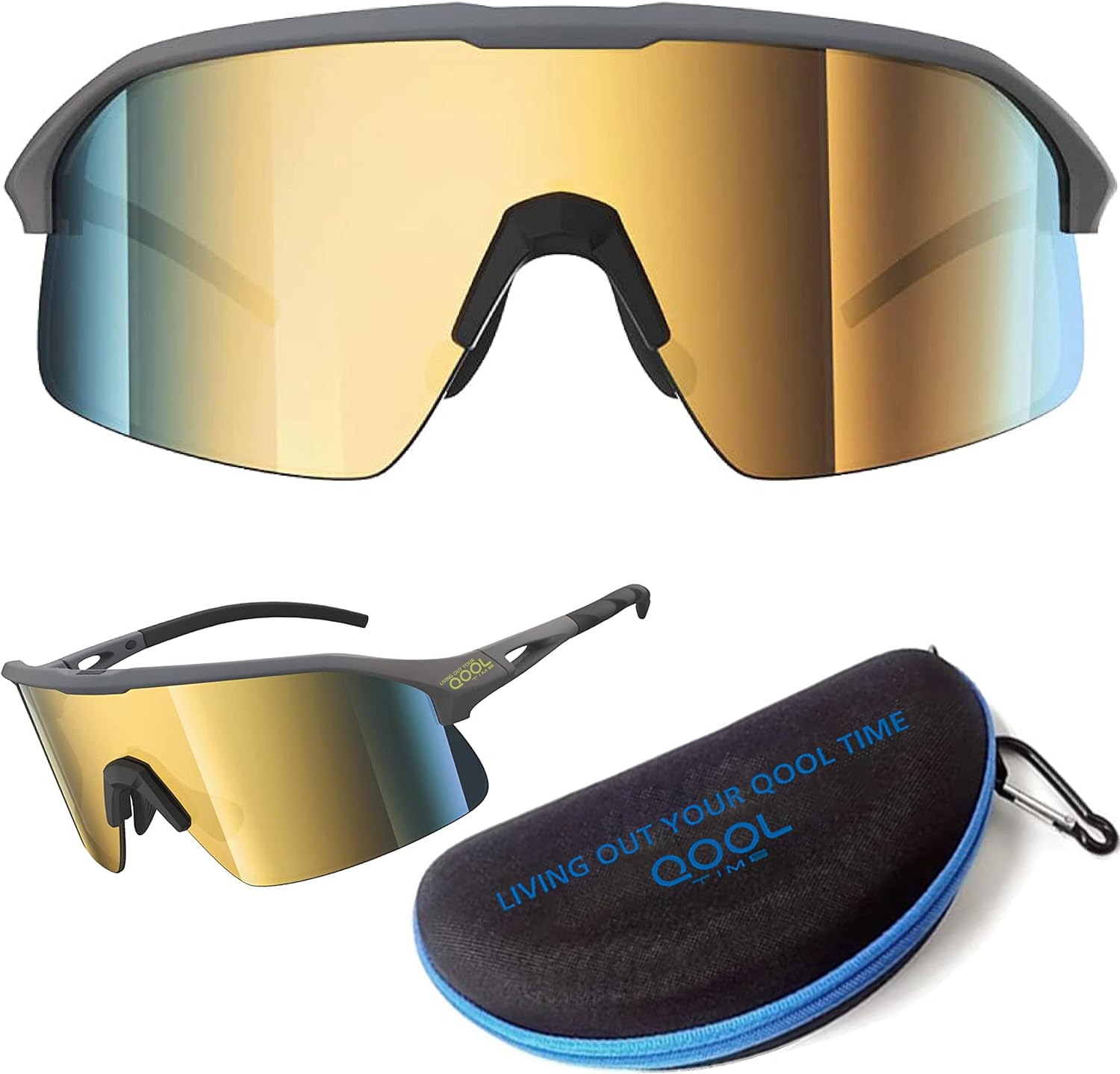 Living out your qool time Polarized Cycling Sunglasses for Women Men Golfing Running Volleyball MTB Outdoor Sports Padel